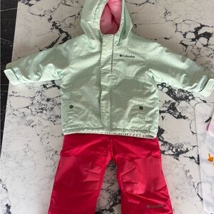 Columbia snow pants and winter jacket 12-18M